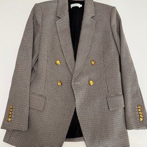 A.L.C. Houndstooth Jacket, Gold Multi, Size 6